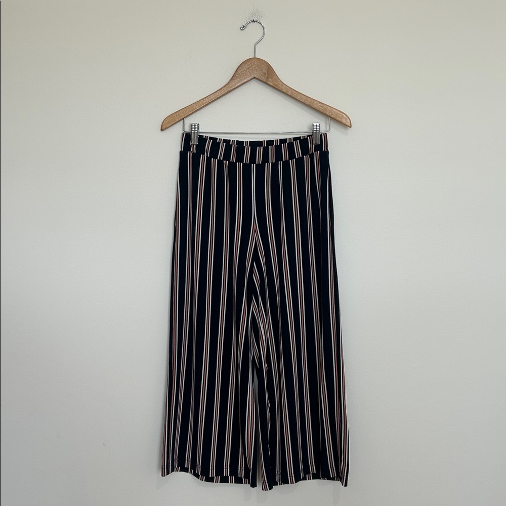 𝅺BANANA Republic Womens Wide Leg‎ Striped Cinched Waist Pants Size XS EUC
